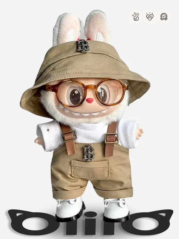 LABUBU Clothes Burbe Utility Style Set