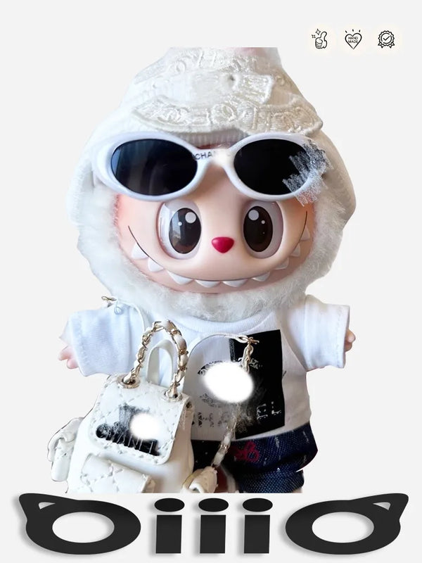 Labubu Clothes Chan*l White Fragrant Wind Set