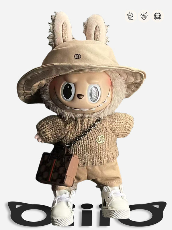 LABUBU Clothes Gucc* Trendy Knitwear & Sneakers Outfit