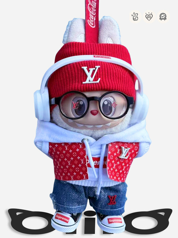 Labubu Clothes Louis V & Sup Streetwear Ensemble