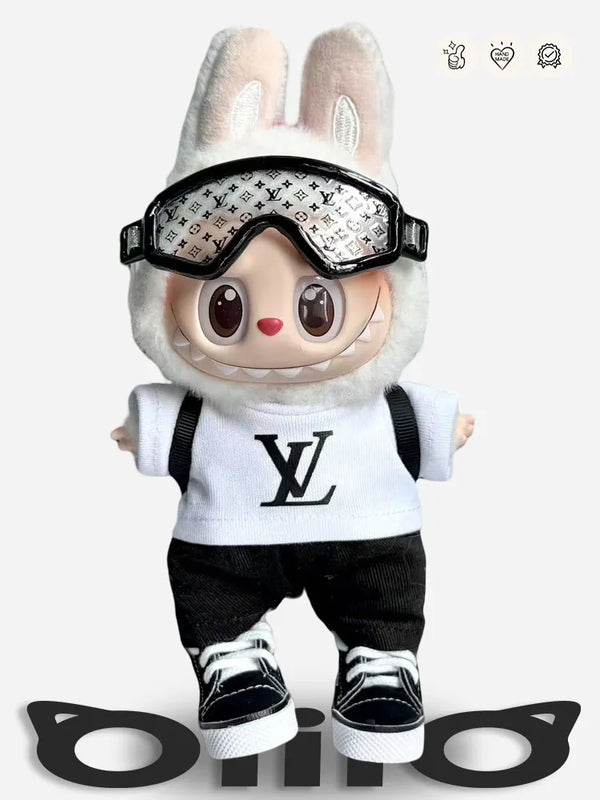 LABUBU Clothes Louis V Black Ice Edge