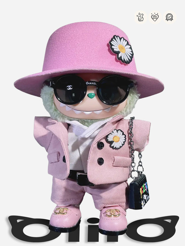 LABUBU Clothes G-Dragon Pink Daisy Suit Outfit