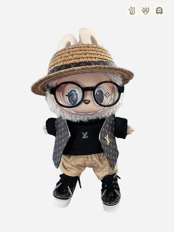 LABUBU Outfits Classic Louis V Leather