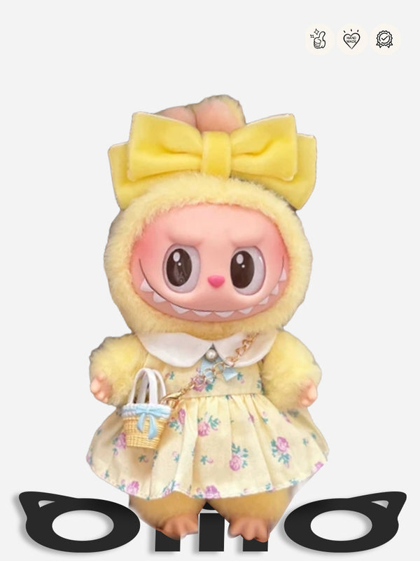 Labubu Clothes Bow & Floral Outfit