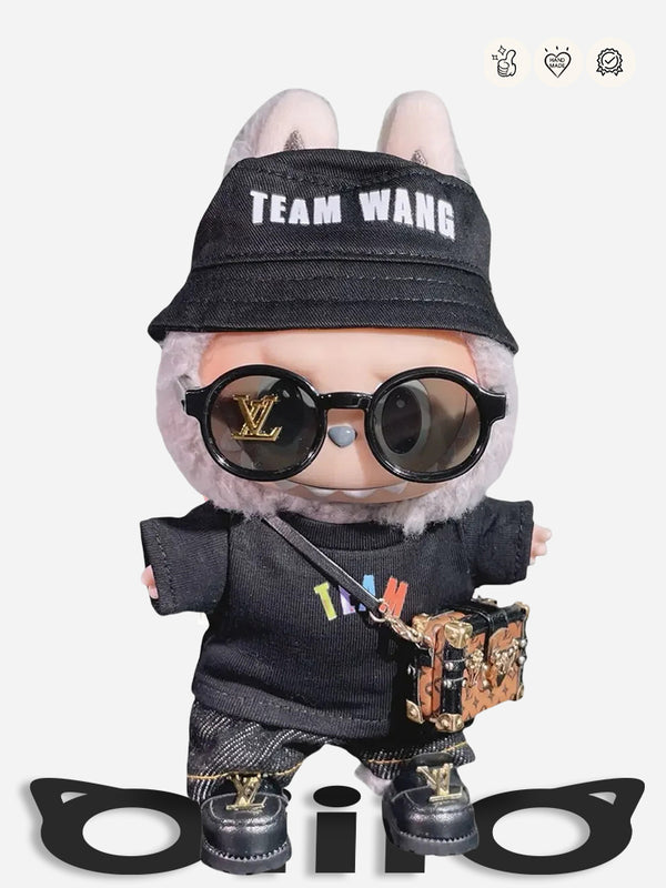 LABUBU Clothes Jackson Wang Black Outift