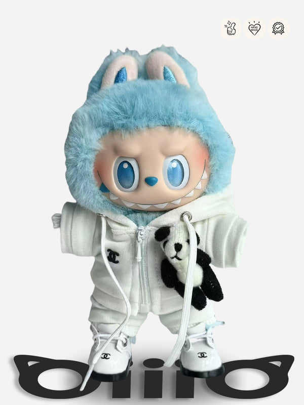 LABUBU Clothes Chan*l Emblematic White Tracksuit Outfit